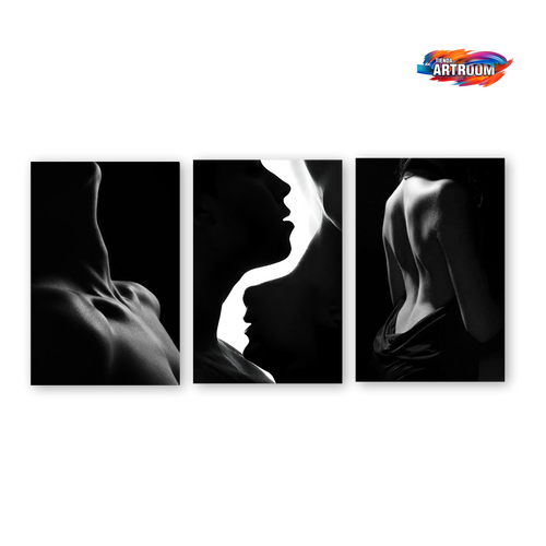 Cuadro Sensual Blanco & Negro SET X3