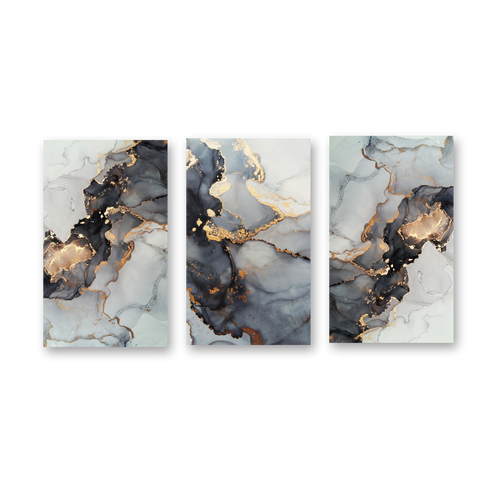 Cuadro Marmoleado Oscuro SET X3