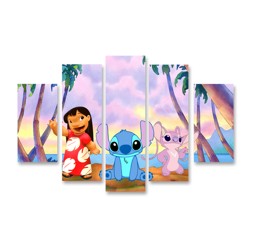 Cuadro Lilo & Stitch SET X5