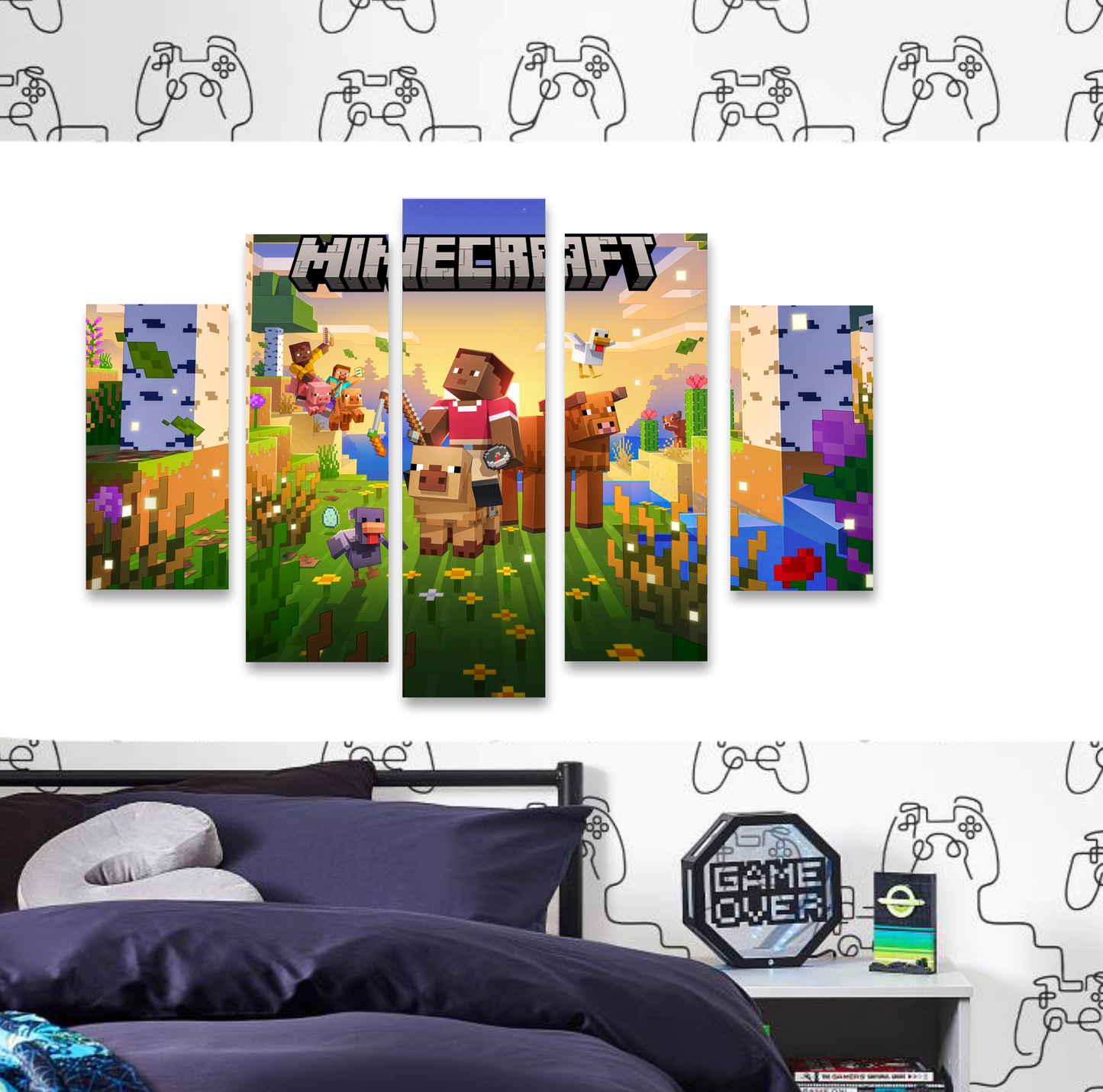 Cuadro Minecraft SET X5