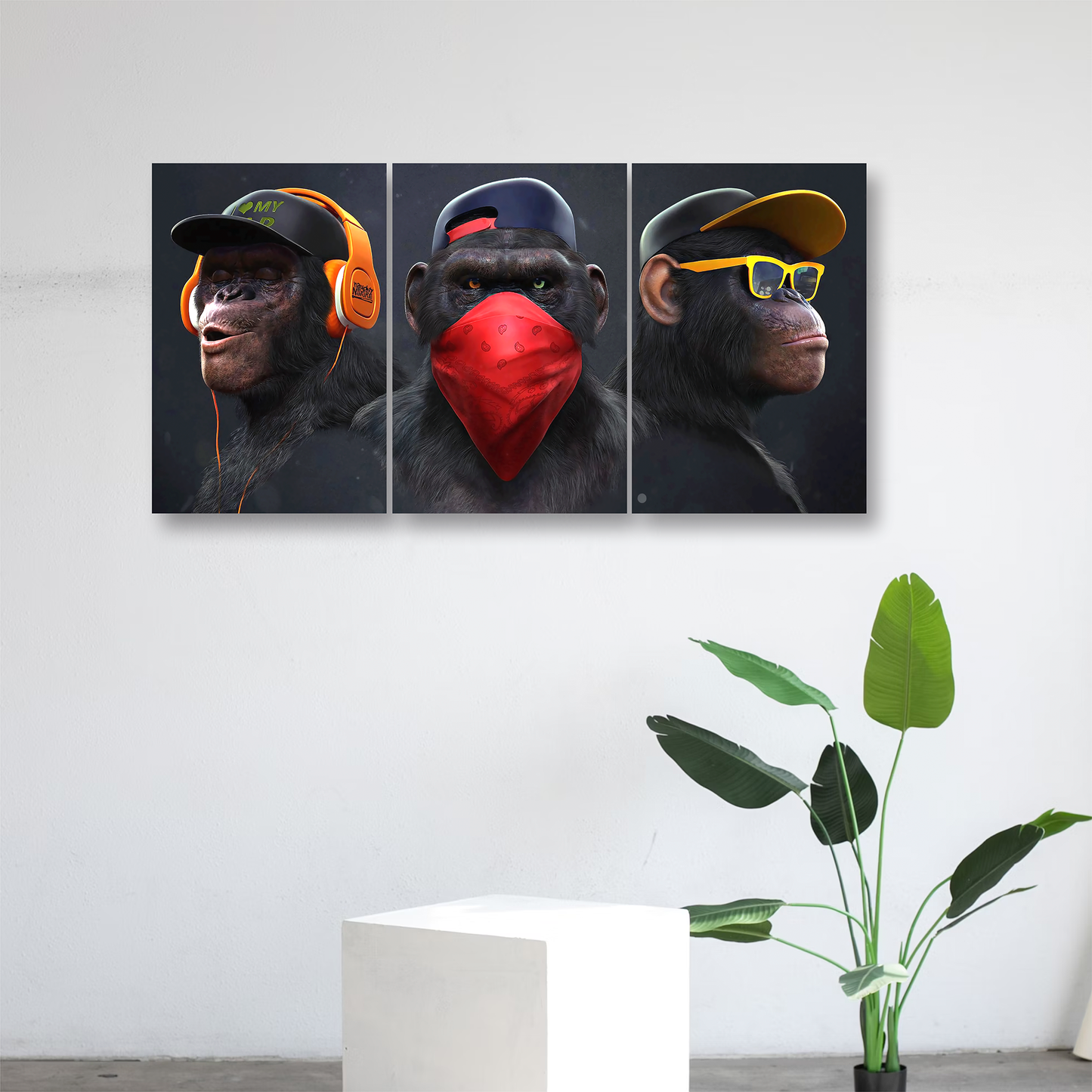 Cuadro Monos SET X3