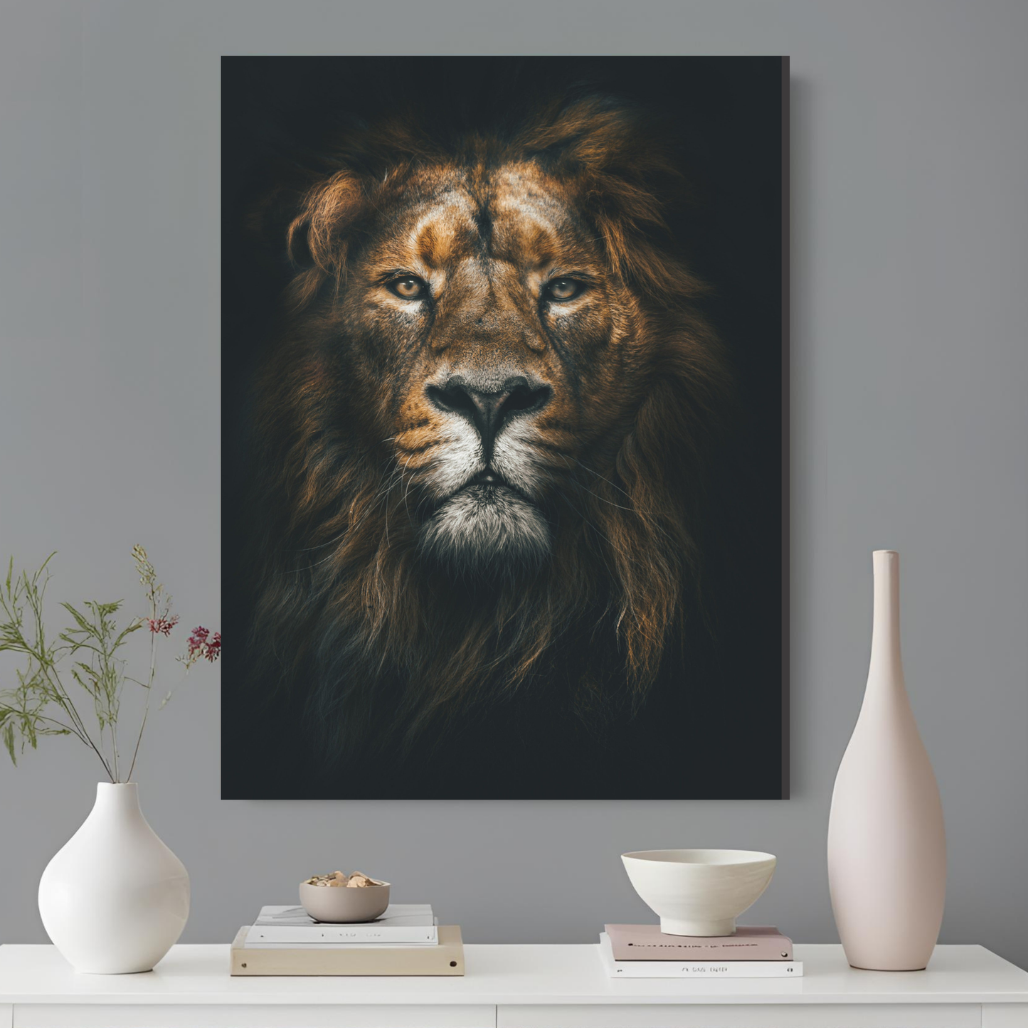 Cuadro Rey León