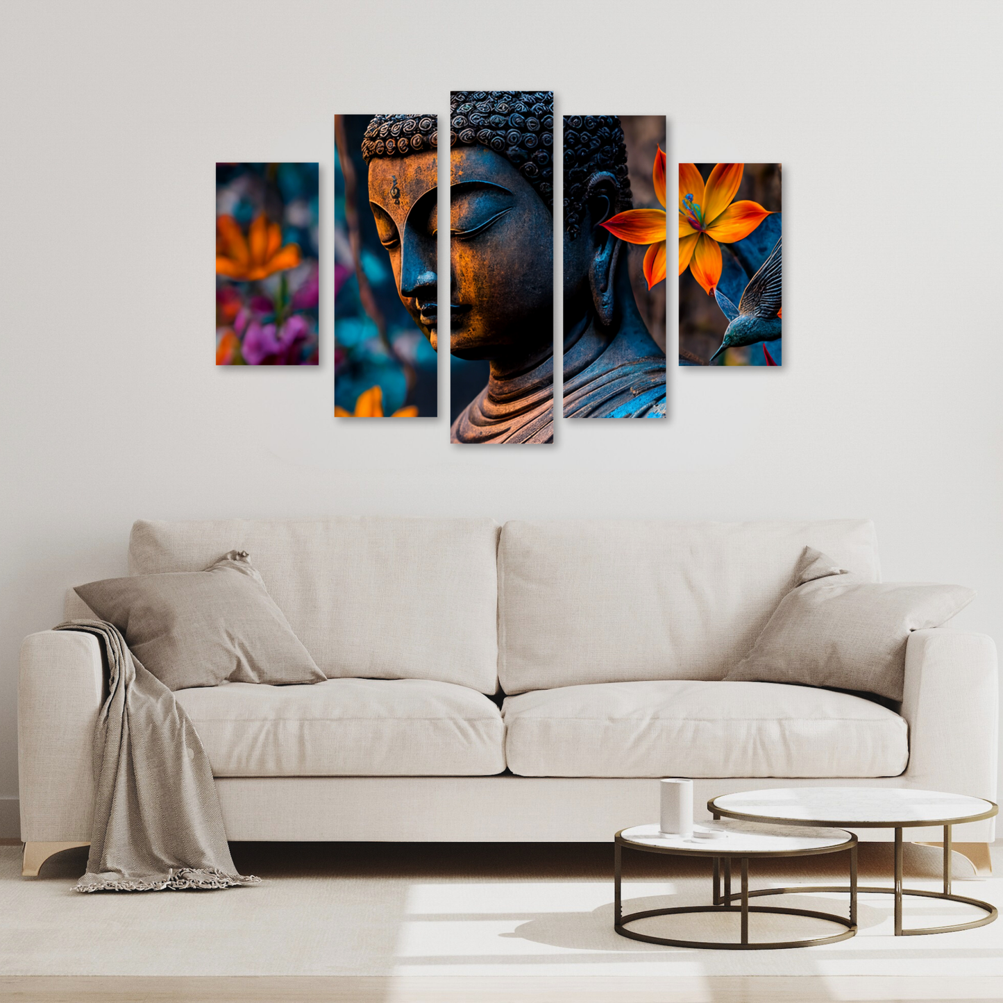 Cuadro Buda Colorido SET X 5