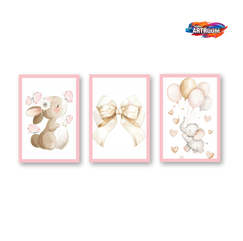 Cuadro Bebe Niña SET X3