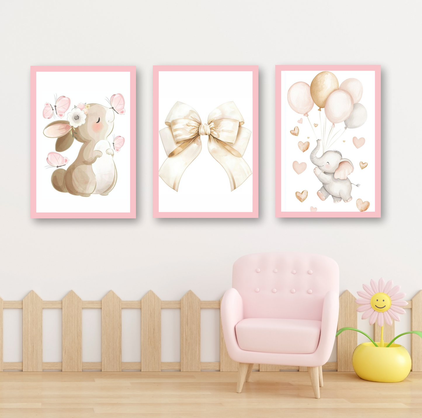 Cuadro Bebe Niña SET X3