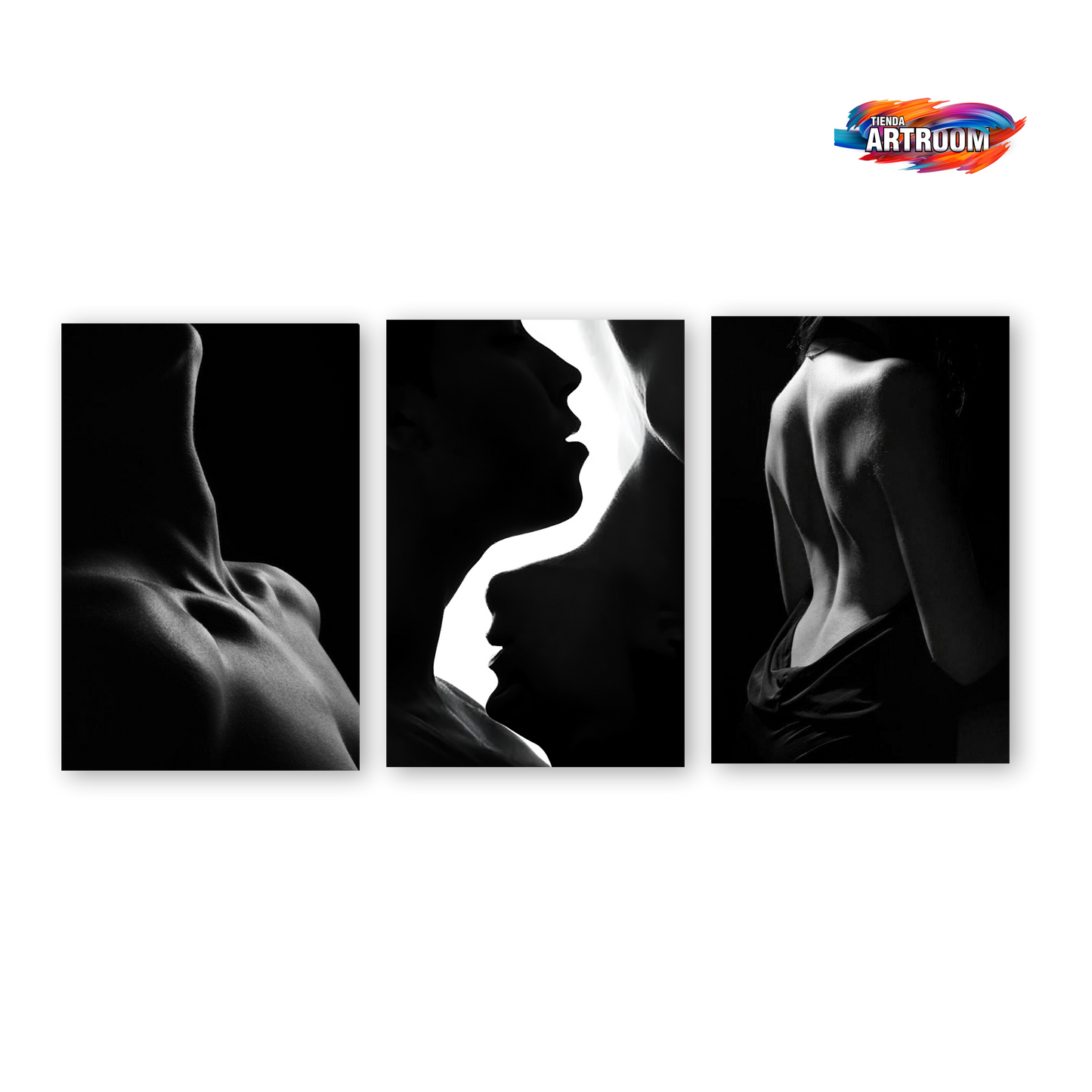 Cuadro Sensual Blanco & Negro SET X3