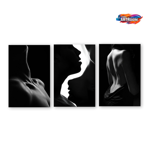 Cuadro Sensual Blanco & Negro SET X3