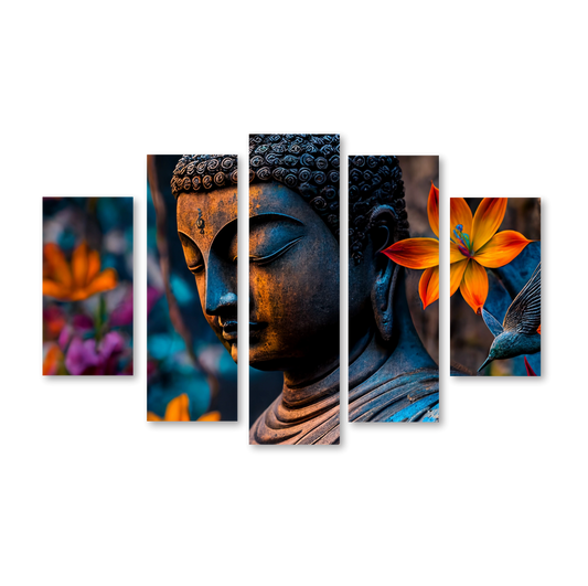 Cuadro Buda Colorido SET X 5