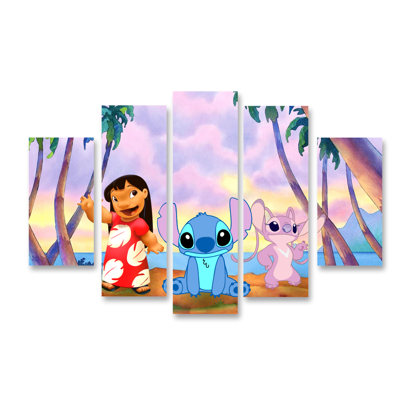 Cuadro Lilo & Stitch SET X5