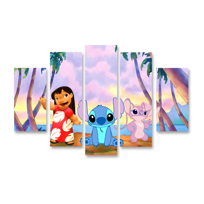 Cuadro Lilo & Stitch SET X5