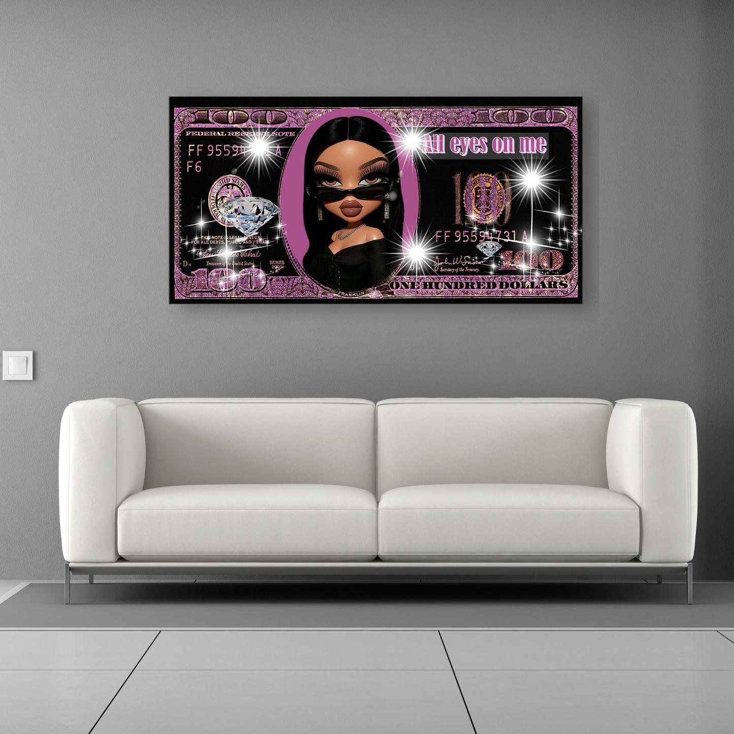 Cuadro Dólar Negro Bratz