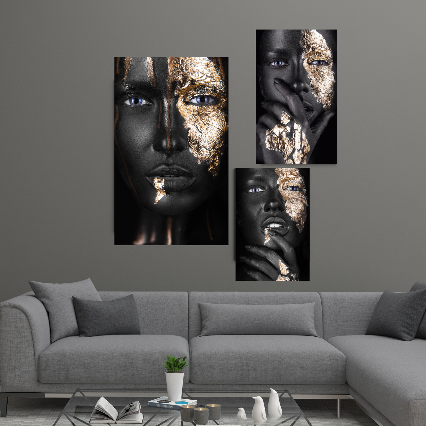 Cuadro Arte Oro SET X3