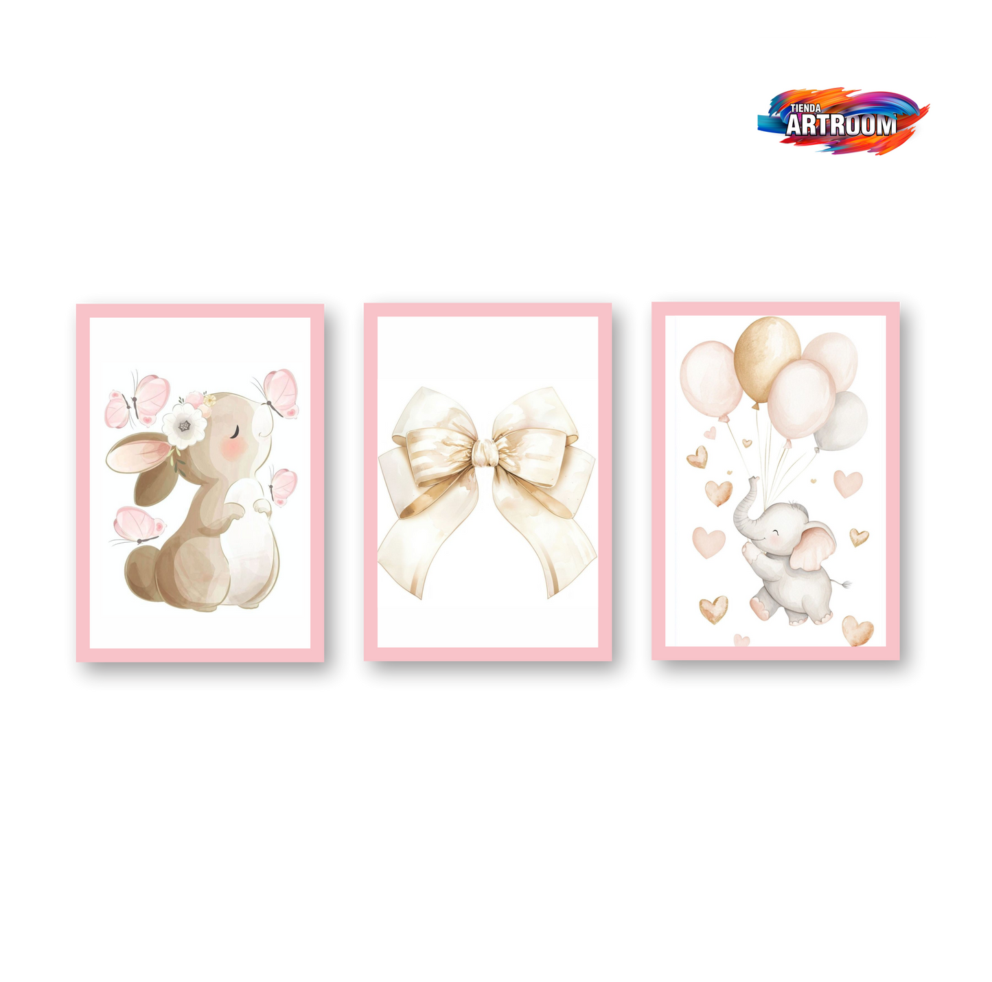 Cuadro Bebe Niña SET X3