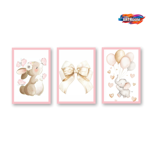 Cuadro Bebe Niña SET X3