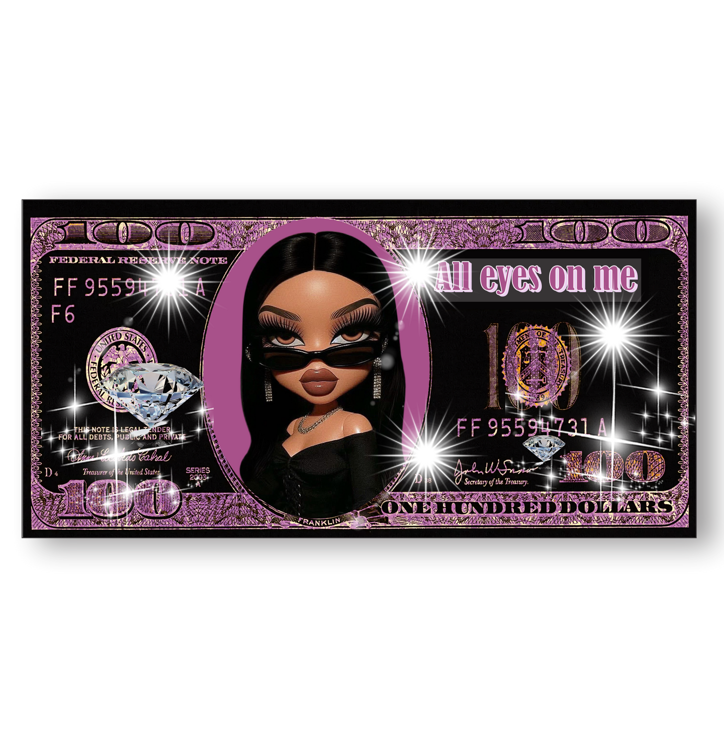 Cuadro Dólar Negro Bratz