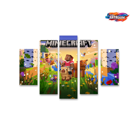 Cuadro Minecraft SET X5